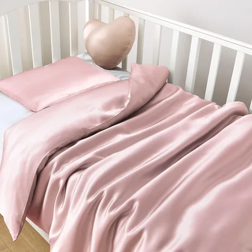 Vista 11 de PROMEED Funda de edredón de seda 100 % natural con cremallera oculta, ropa de cama de seda prémium de 23 momme para cabello y piel de bebé