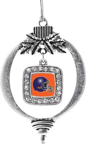 Vista 106 de Inspired Silver - Adorno con dije de reina de rodillo - Adornos navideños cuadrados de plata con joyas de circonita cúbica