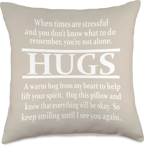 Vista 5 de DesignsByKelley Best Wishes Fast Recovery Gifts Inspirador When Times are Stressful - Almohada de regalo de aliento (16 x 16 pulgadas), multicolor