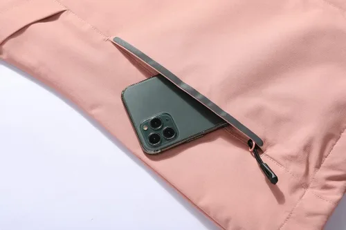 Vista 7 de MOERDENG Chaqueta impermeable para mujer, ligera, con capucha, para senderismo, cortavientos softshell