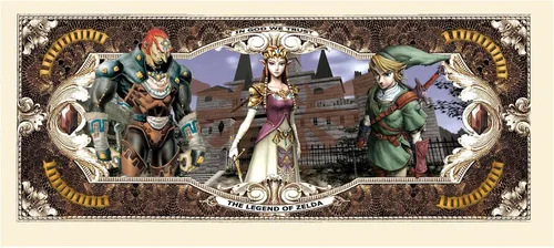 Vista 3 de Leyenda de Zelda Billete de un millón de dólares en titular de moneda de grado coleccionista