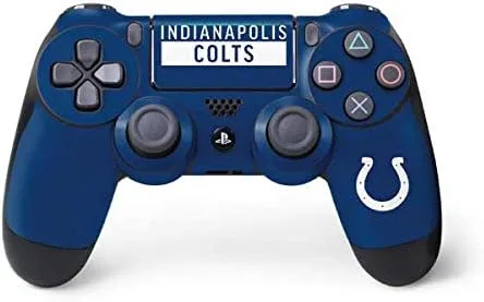 Vista 7 de Skinit Calcomanía para juegos compatible con PS4 Pro/Slim Controller, con licencia oficial de Liquid Blue NFL Indianapolis Colts Running Back