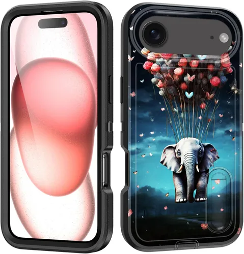 Vista 136 de Funda para iPhone Air con soporte integrado, a prueba de golpes, polvo y caídas, 3 capas, grado militar, funda protectora para iPhone Air de 6.5