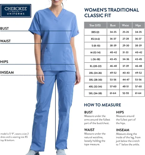 Vista 2 de Scrub Pants for Women Workwear Originals Pull-On Elastic Waist 4200