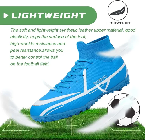 Vista 3 de Soccer Cleats Mens Outdoor Indoor Soccer Shoes Women for Big Boy AGTF