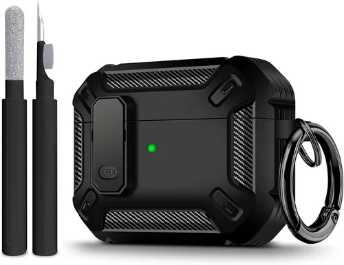 Vista 25 de Maxjoy Funda para AirPods Pro 3 (2025), funda protectora rígida compatible con Airpods Pro de 3ª generación con kit de limpiador de llavero