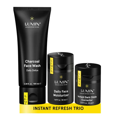 Vista 8 de Lumin Boss Trio - Set de cuidado de la piel para hombres, exfoliante facial, bálsamo para ojos y kit de hidratación diaria, rutina coreana
