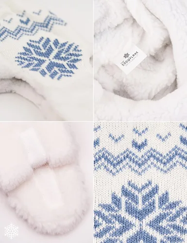 Vista 5 de Team Snowflake Gorro de invierno para mujer, divertido sombrero Ushanka con orejeras