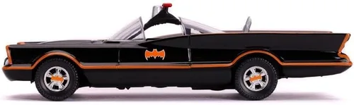Vista 8 de Jada Toys DC Comics 1:32 Classic TV Series 1966 Batmobile - Coche fundido a presión con figura de Batman, juguetes para niños y adultos