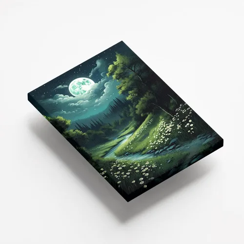 Vista 5 de Arte de pared de paisaje gótico, pinturas oscuras de la academia, póster de paisaje de bosque, póster de nube, impresión gótica vintage, academia