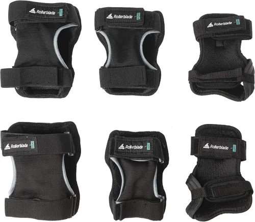 Vista 2 de Rollerblade Skate Gear - Paquete de 3 equipos de protección, rodilleras, coderas y muñequeras, patinaje en línea, protección multideportiva, unisex
