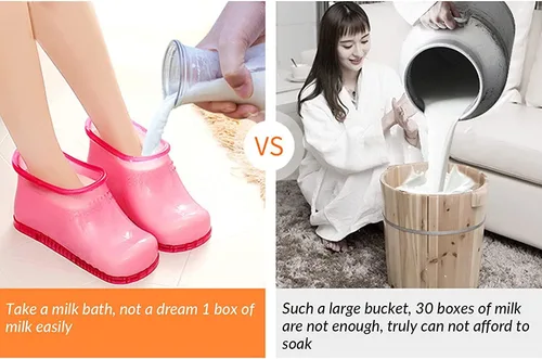 Vista 2 de WMHYLYH Masajeador de pies portátil, bañera para remojar pies, masajeador de pies, recipiente de baño para pedicura, zapatos de spa para pies