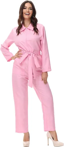 Vista 5 de Lehauya Womens Astronaut Costume Adult Astronaut Suit Flight Jumpsuit Cosplay Dress Up Costume
