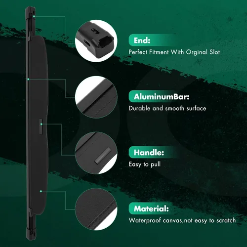 Vista 21 de SCITOO Funda de Carga 2011-2015 Compatible con Smart Fortwo 2008-2015 Compatible con Smart Fortwo 1.0L Funda Trasera Retráctil Mejorada con Aluminio