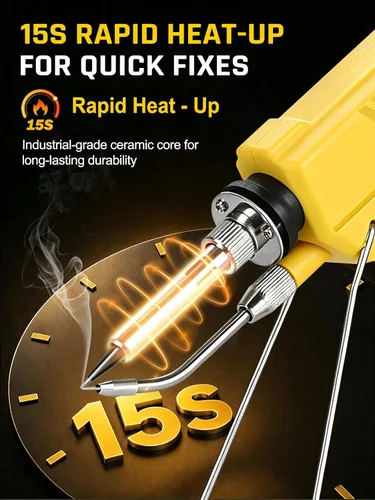 Vista 3 de NEWACALOX Soldering Iron Kit 60W Auto Feed with LCD Tem Control, 5 Tips