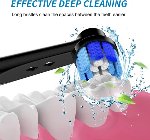 Vista 6 de 16 cabezales de repuesto para cepillo de dientes Bimily compatibles con cepillo de dientes eléctrico Oral B, cabezales de cepillo de dientes