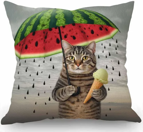 Vista 12 de Swono Funda de cojín decorativa de lino y algodón para madre y bebé, diseño de manatí de Florida para el hogar, 18 x 18 pulgadas Sw-002
