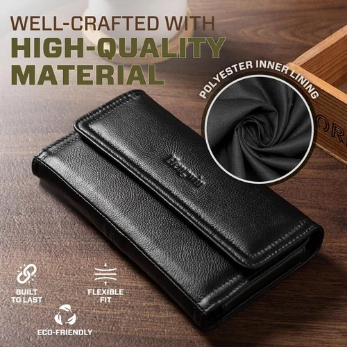Vista 2 de Funda horizontal de cuero para cinturón para Samsung Galaxy S25 Ultra iPhone 16 Plus 15 Plus 14 Pro Max 13 Pro Max 12 Pro Max Funda para cinturón al