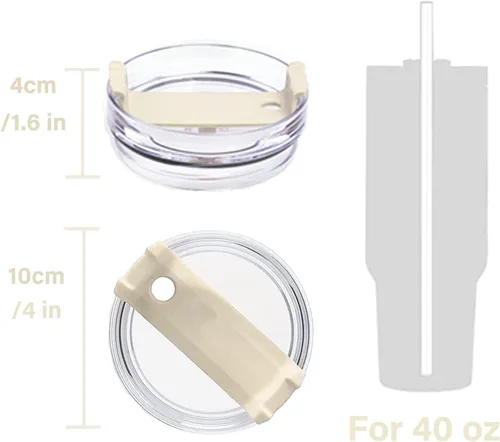 Vista 2 de Tapa de vaso de 40 onzas compatible con Stanley, a prueba de derrames, resistente a salpicaduras, apta para Stanley y más tazas de café, paquete