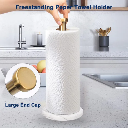 Vista 5 de NearMoon Soporte de pie para toallas de papel, soporte para toallas de papel de cocina - para baño o cocina sobre encimera, tamaño estándar o jumbo