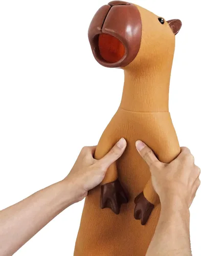 Vista 3 de Hug Me - Pollo gigante de goma, enorme juguete de pollo de goma que grita para niños, juguete extra grande chirriante grita hasta 45 segundos