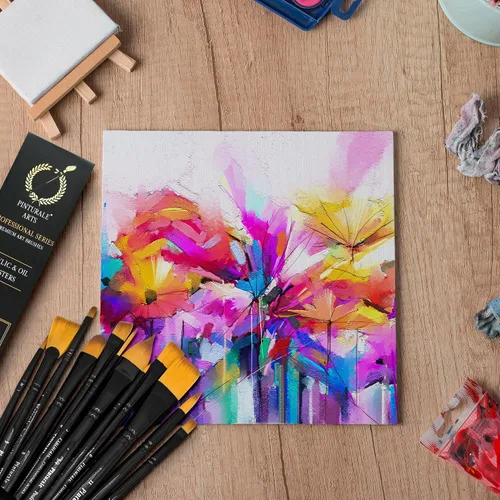 Vista 8 de Pinturale Arts Juego de 12 pinceles de pintura acrílica profesional Maestros de acrílico y óleo Pinceles de pintura al óleo Juego de pinceles