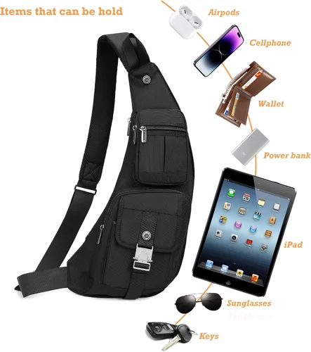 Vista 45 de Nicgid Sling Bag - Mochila bandolera para hombre), LYSB01NH075BJ-SPRTSEQIP