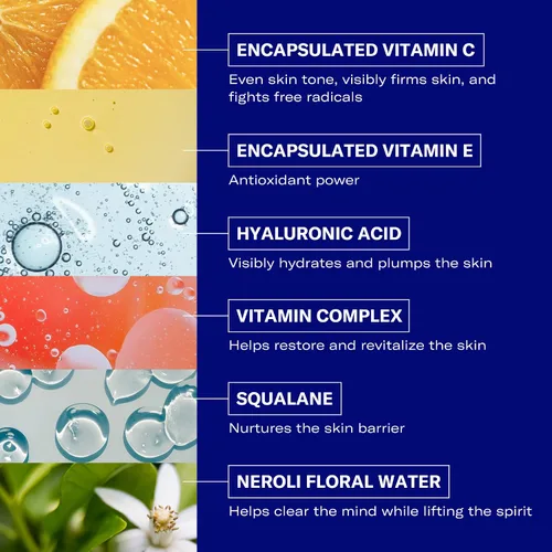Vista 3 de Odacite Suero facial iluminador con vitamina C y hialurónico – Suero facial antienvejecimiento dirige la pérdida de firmeza y manchas oscuras