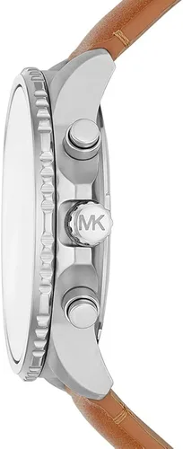 Vista 2 de Michael Kors Reloj Cronógrafo de acero inoxidable Cortlandt, MarrónAzul, Reloj de cuarzo
