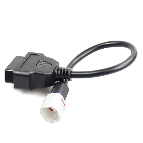 Vista 9 de Cable adaptador OBD2, escáner de diagnóstico para motocicleta, adaptador de diagnóstico OBD de 4 pines a lector de código de falla OBD2, escáner