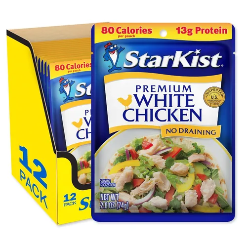 Vista 12 de StarKist Pollo blanco premium, bolsa de 2.6 onzas, paquete de 1