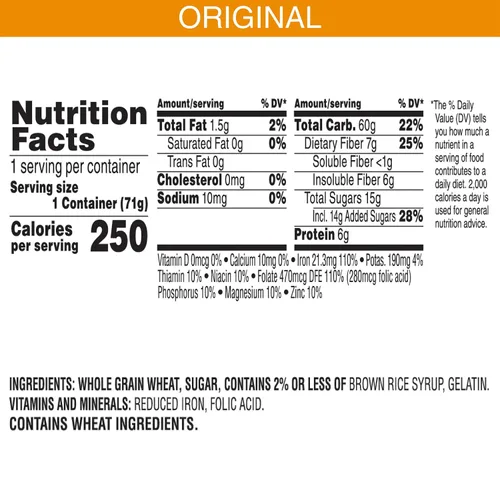 Vista 2 de Kellogg's Frosted Mini-Wheats Tazones de Cereal para el Desayuno, Cereal Alto en Fibra, Bocadillos para Niños, Original, Caja de 30oz (12 Tazones)