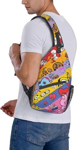 Vista 9 de SSNDFVY Bolso bandolera de gran capacidad para mujeres y hombres, bolso cruzado, bolso de hombro, bolsas de pecho para viajes, senderismo, gimnasio