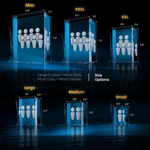 Vista 4 de STRONGUS Foto personalizada de cristal 3D, regalos para el día de la madre, para padre, mamá, novia, ella, él, novio, cumpleaños, aniversario