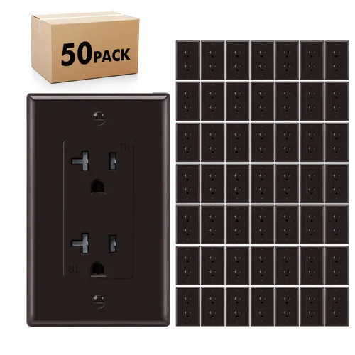 Vista 9 de Micmi Toma de corriente decorativa resistente a manipulaciones, toma de corriente eléctrica decorativa, 15 amperios, 125 voltios, conexión a tierra