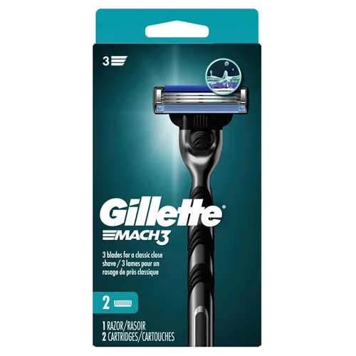 Vista 9 de Gillette Mach3 Maquinilla de afeitar para hombres, 1 mango de afeitar + 2 repuestos de cuchilla