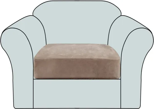 Vista 37 de Funda de cojín elástica de terciopelo, funda de felpa para asiento de sofá, protector de muebles antideslizante para silla/sofá biplaza/sofá