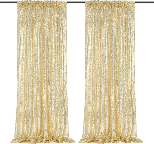 Vista 26 de B-COOL Cortinas de Fondo de Lentejuelas Azul Bebé 2 Piezas 2ftx8ft Fotografía para Fiestas Fondo Brillante Cortinas para Prom Bodas Baby Shower