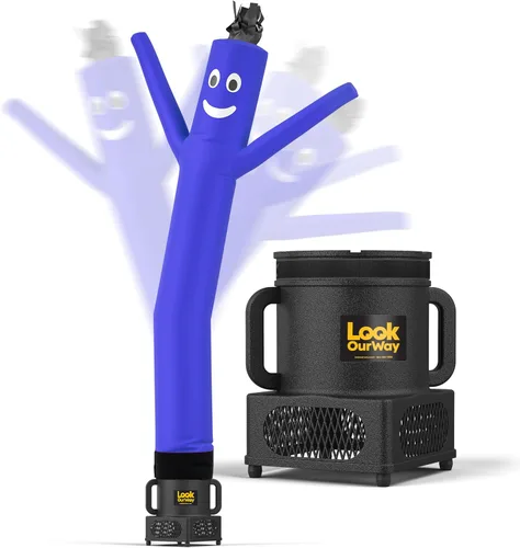 Vista 19 de LookOurWay Air Dancers - Hombre inflable de baile alocado de 7 pies de altura con soplador Sky Dancer - Hombre bailando publicitario inflable negro