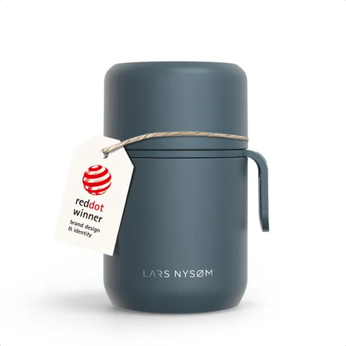 Vista 10 de LARS NYSØM Tarro de alimentos con aislamiento al vacío de acero inoxidable - Olla de almuerzo y frasco de almuerzo a prueba de fugas para alimentos