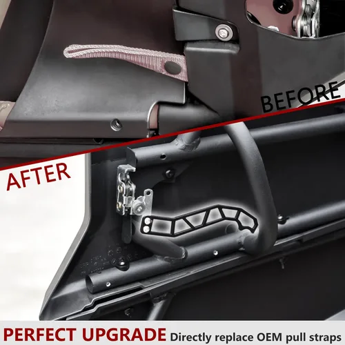 Vista 2 de Pestillos de manija de puerta para Can-Am Maverick X3 X DS RS Turbo R Max 4 puertas 2017-2025 modelos accesorios, 4 manijas de puerta