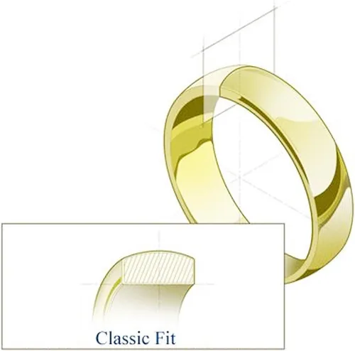 Vista 4 de Wellingsale 14k Solid Gold Wedding Bands
