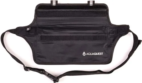 Vista 2 de AquaQuest AquaRoo - Cinturón de dinero, la bolsa de viaje original 100% impermeable, desde 1994, cómodo, ajustable, ligero, color negro, Negro