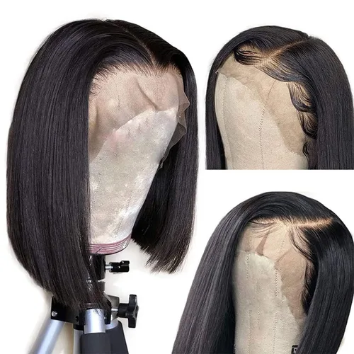 Vista 31 de Pull Go Full - Pelucas de cabello humano rizado birmano de 13 x 6 pulgadas, precortadas previamente cortadas, densidad 210, encaje frontal HD
