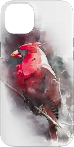 Vista 15 de Beautiful Watercolor Red Cardinal Bird Watching Animal Gift Case for iPhone 17