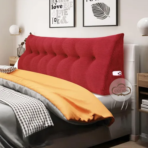Vista 15 de WOWMAX - Almohada triangular para cabecero; almohada en forma de cuña para cabecero; almohada grande de refuerzo para cama, almohada