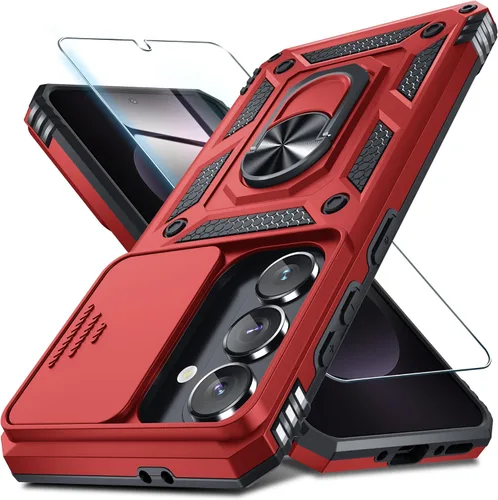 Vista 9 de Janmitta Funda compatible con Samsung Galaxy A16 5G/4G con Cubierta Deslizante Integrada para Lente de Cámara + Protector de Pantalla + Soporte