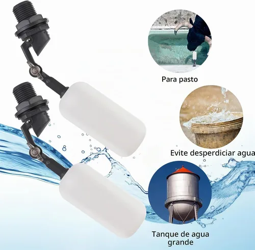 Vista 3 de Cxztxcl Válvula de flotador, llenador automático de sistema de agua de 1/2 pulgada, brazo ajustable para estanques, válvula de bola flotante