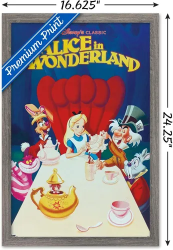 Vista 3 de Trends International Disney Alicia en el país de las maravillas - Póster de pared del 70 aniversario, 22.4 pulgadas de largo x 14.7 pulgadas