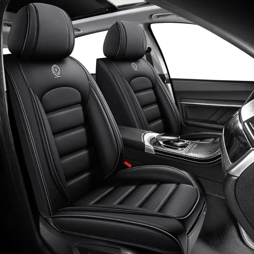 Vista 18 de Fundas de asiento para Chevrolet Chevy Aveo 2004-2011, funda de asiento de automóvil de piel sintética, compatible con bolsa de aire, protector